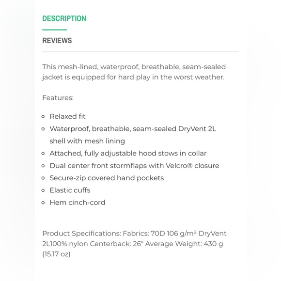 The North Face Resolve Waterproof Women’s Jacket Dark Mauve/Kokomo Green,Large - Picture 9 of 10